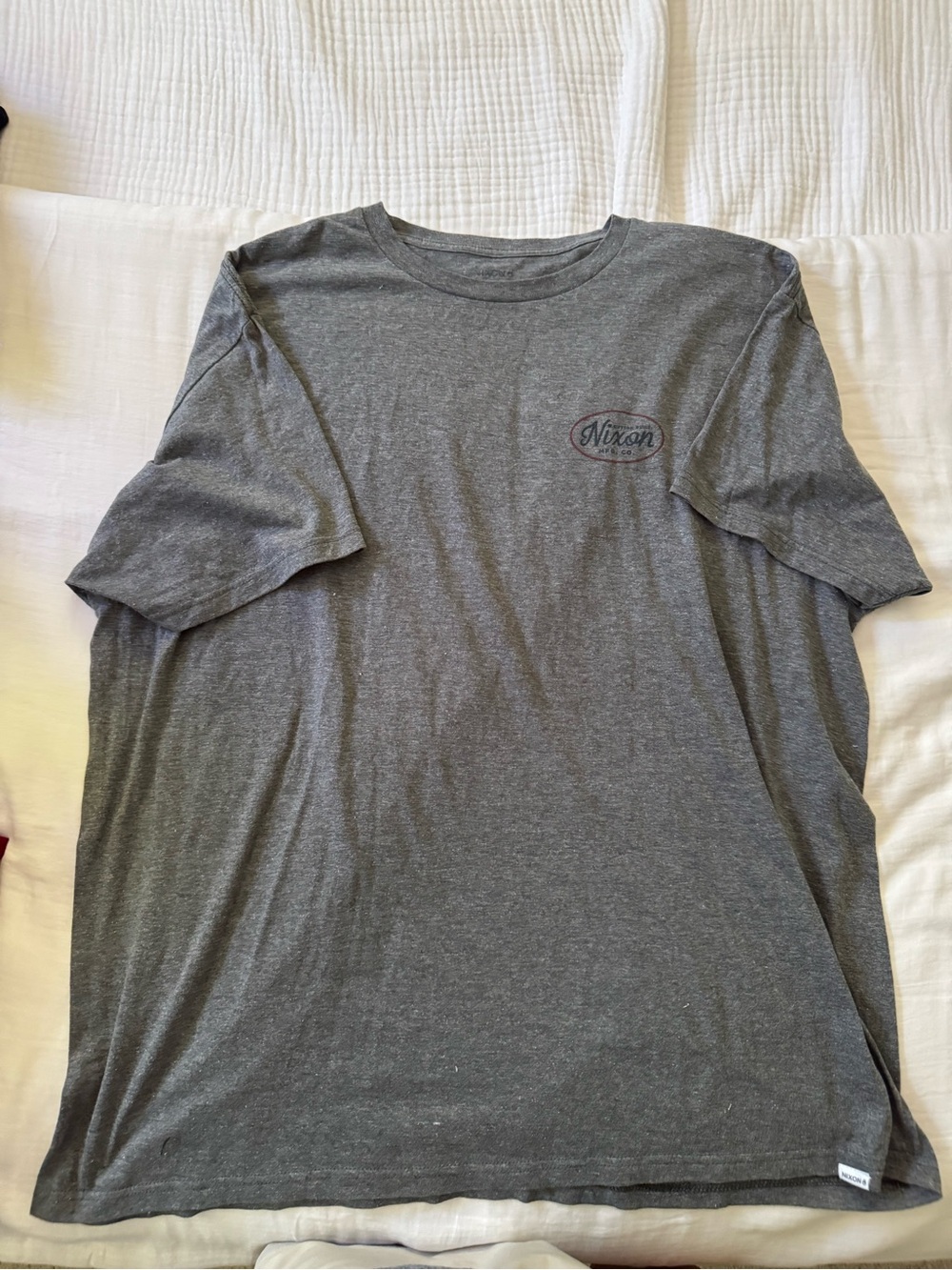 Nixon Charcoal Gray Short Sleeve Logo Tee